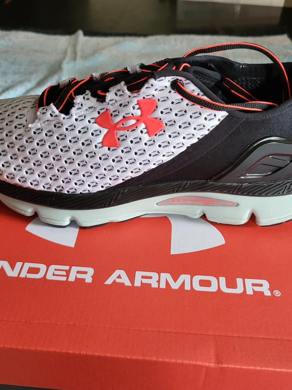*NEW* Under Armour SpeedForm Gemini Mens 9 Women's 12.5 White Black Red  NIB